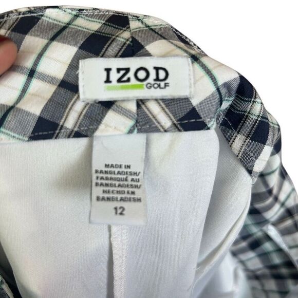 Izod Golf Skort Navy and Lime Green Size 12 - Picture 3 of 6